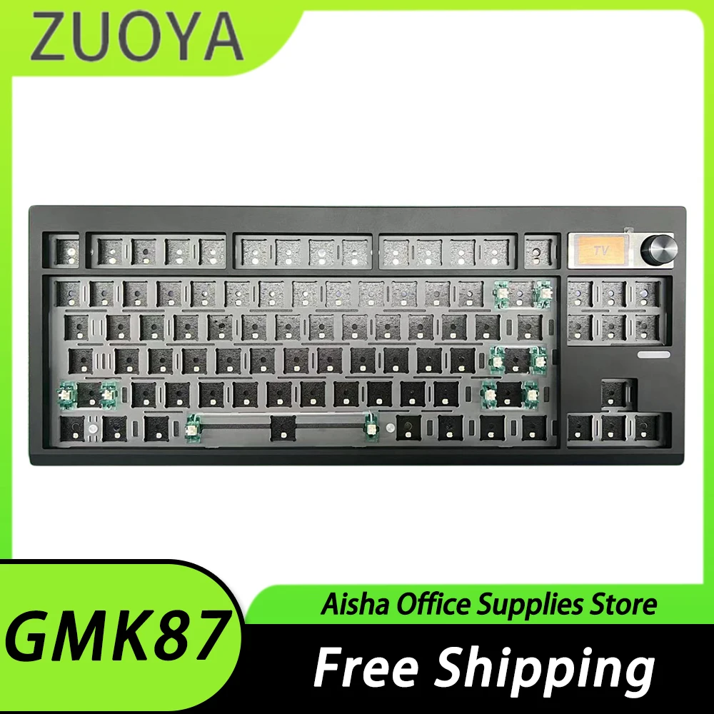 

ZUOYA GMK87 Mechanical Keyboard Kit Custom Screen Multifunctional Knob Tri Mode RGB Wireless Gamer Keyboard Pc Gamer Office Mac