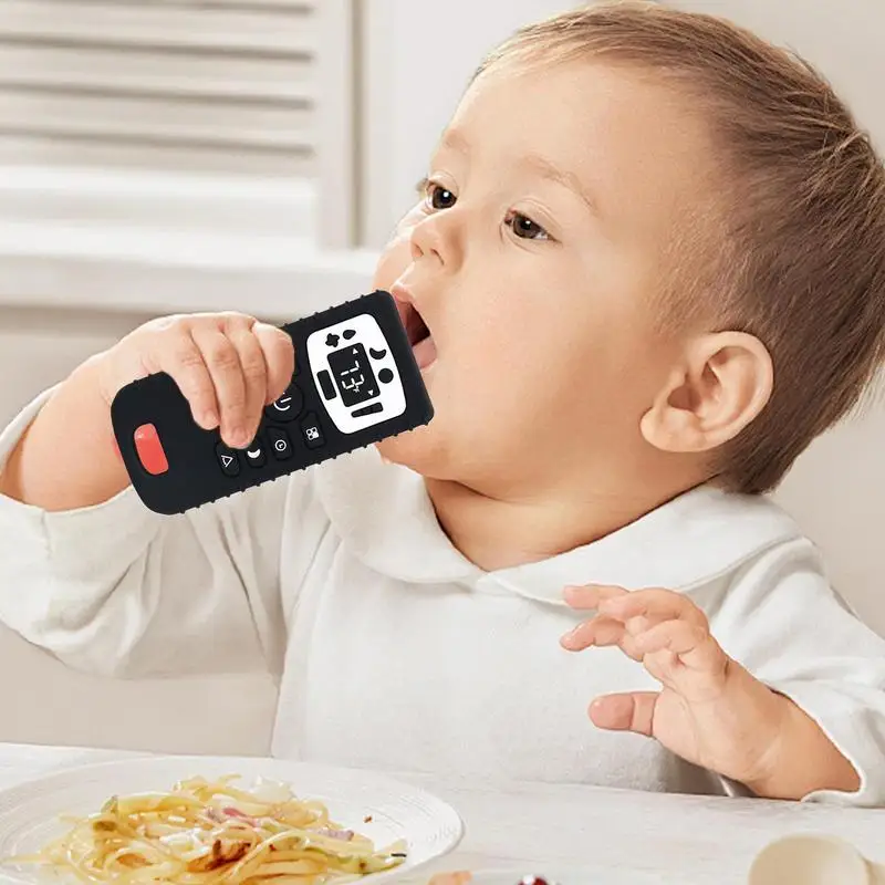 Silicone Teething Toys For Baby Toddler Chew Remote Teether Sensory Chew Toy For Boys And Girls Silicone Remote Teether Toy