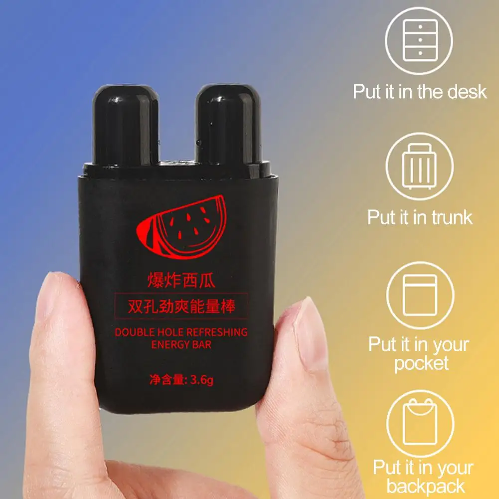 1/2/3PCS Double Holes Easy To Use Fragrance Wake Up Stick Refreshing Cooling Stick Aromatherapy Nasal Inhaler Vapors Stick