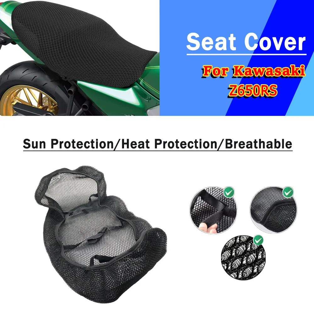 

Для Kawasaki Z650RS Z 650 RS 2022-сетчатый чехол на сиденье мотоцикла, 3D эластичный дышащий термостойкий противоскользящий защитный чехол