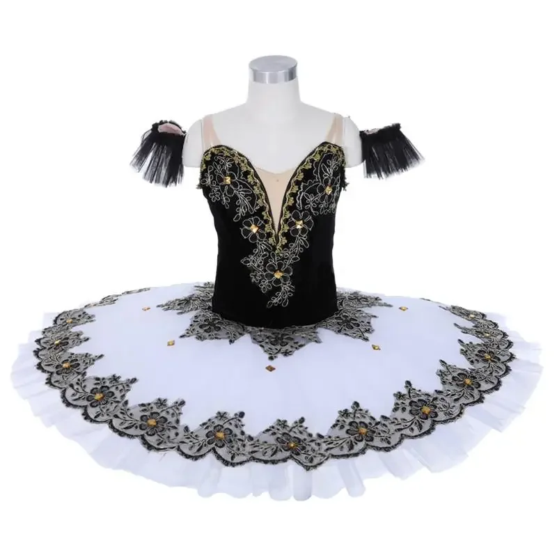 Vestido de tutú profesional de Ballet para niñas, Ropa de baile de actuación del lago de los Cisnes, disfraces de tutú de bailarina, leotardo de Ballet, vestido de baile