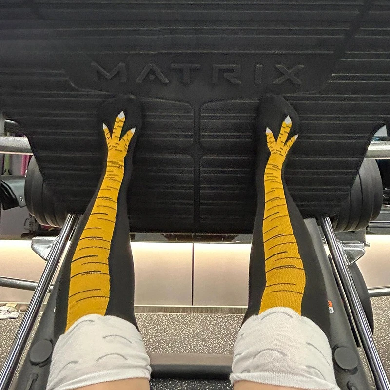 

Фитнес, спорт, носки-«куриные лапки», чулки, забавные, носки до щиколотки, тонкие, короткие, ниже колена