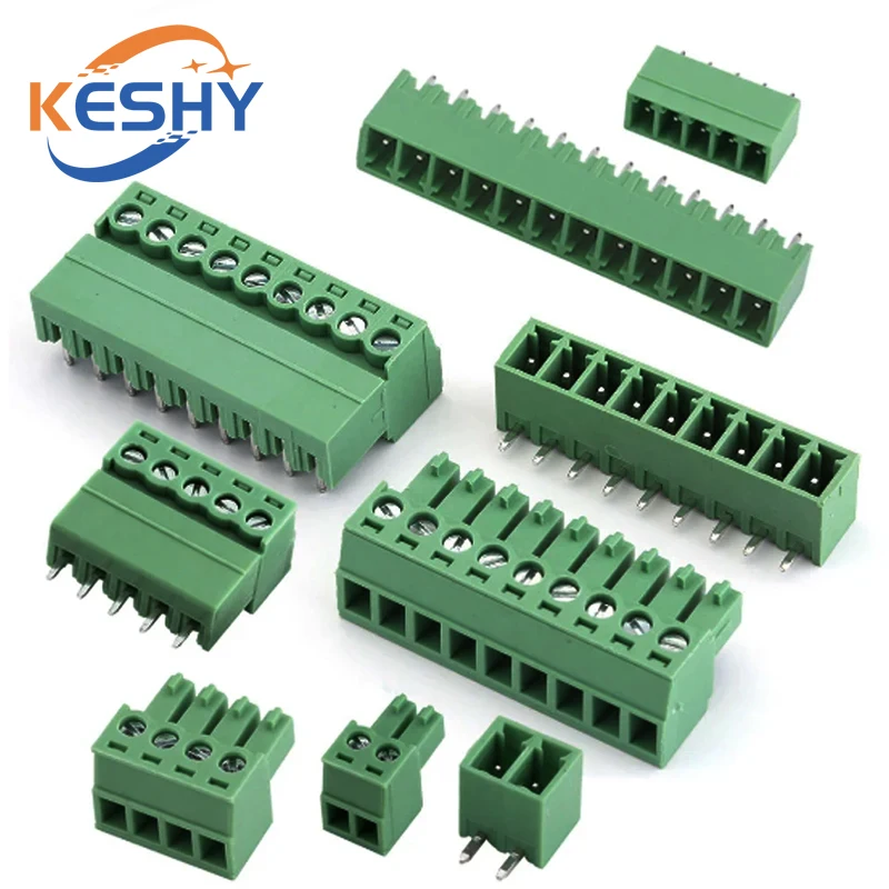 

5Sets 2EDG 3.81mm Pitch 2/3/4/5/6/7/8/9/10/12-16 Pin PCB Screw Terminal Block Male Plug Female Socket Pin Header Wire Connector