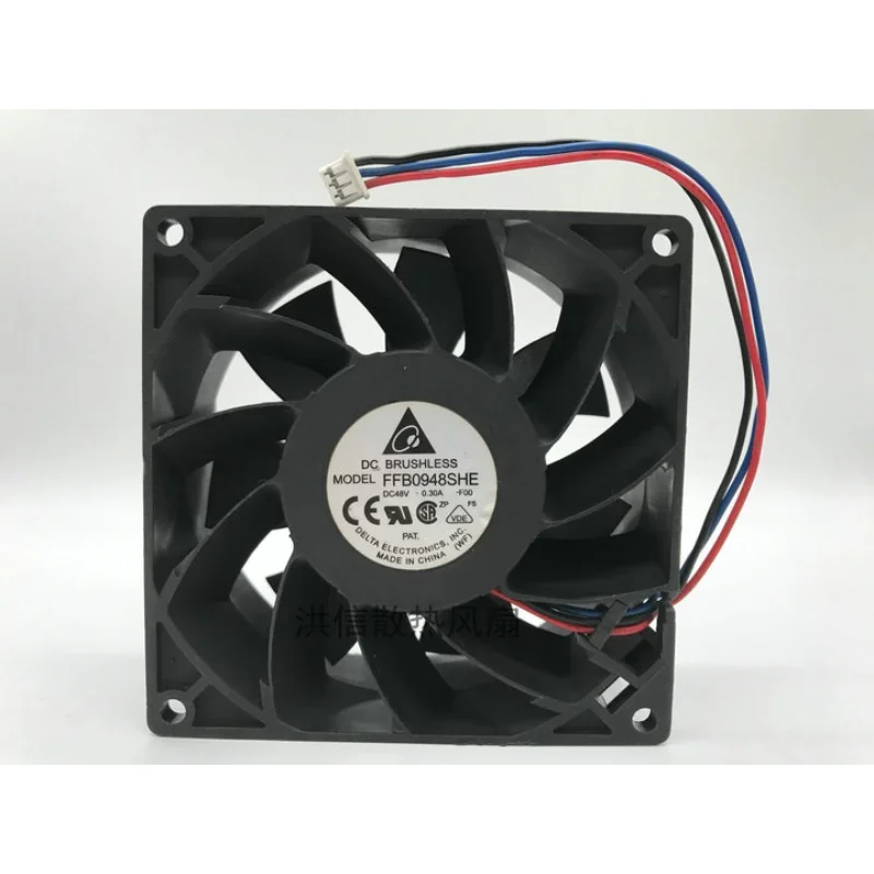 Original CPU Cooler Fan For Delta FFB0948SHE-F00 DC48V 0.30A 9CM 3-wire Cooling Fan