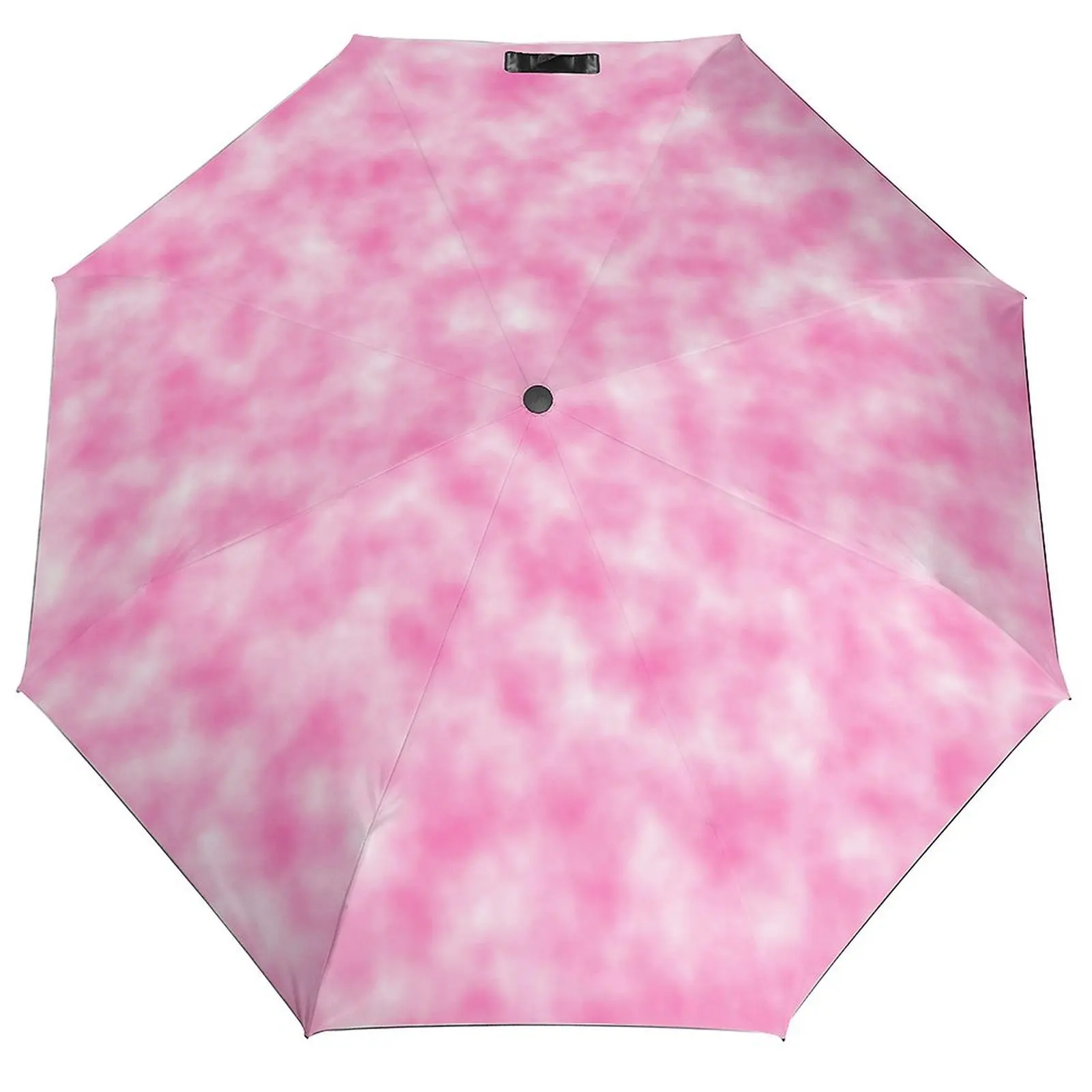 Pink And White Tie Dye Umbrella Marble Print Windproof Outside Umbrella Beautiful Automatic Print Folding Umbrella