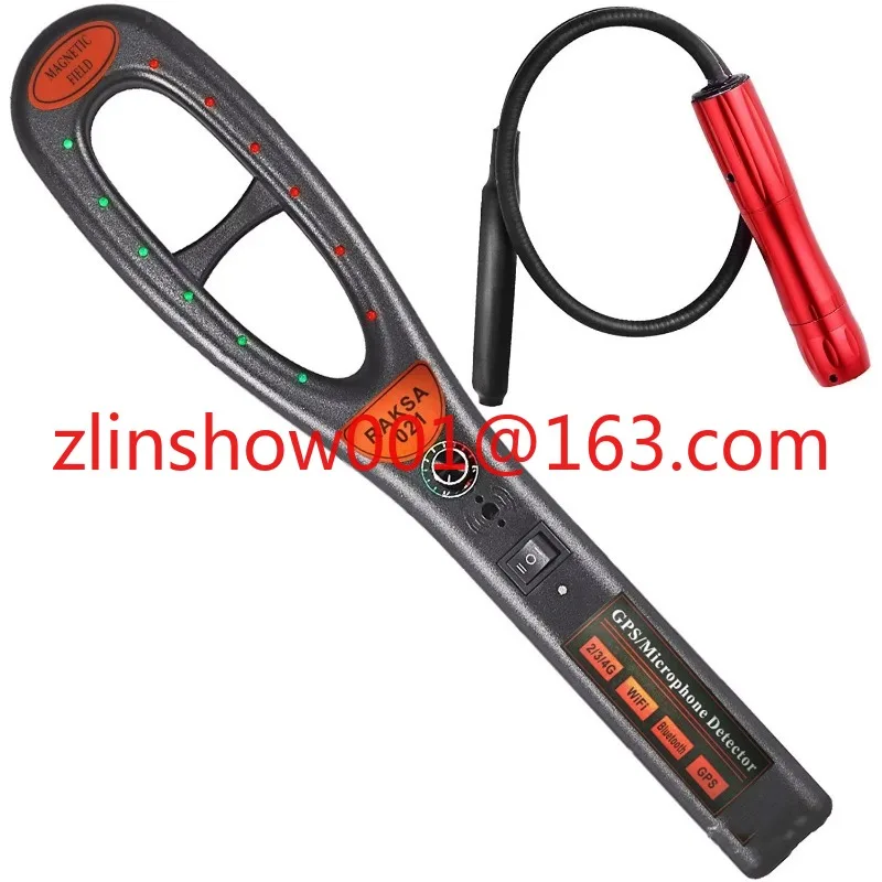 HK809 HK007 Raksa 021 Detector de mano Localización de rastreador GPS Escáner de señal de cámara oculta inalámbrica con cable