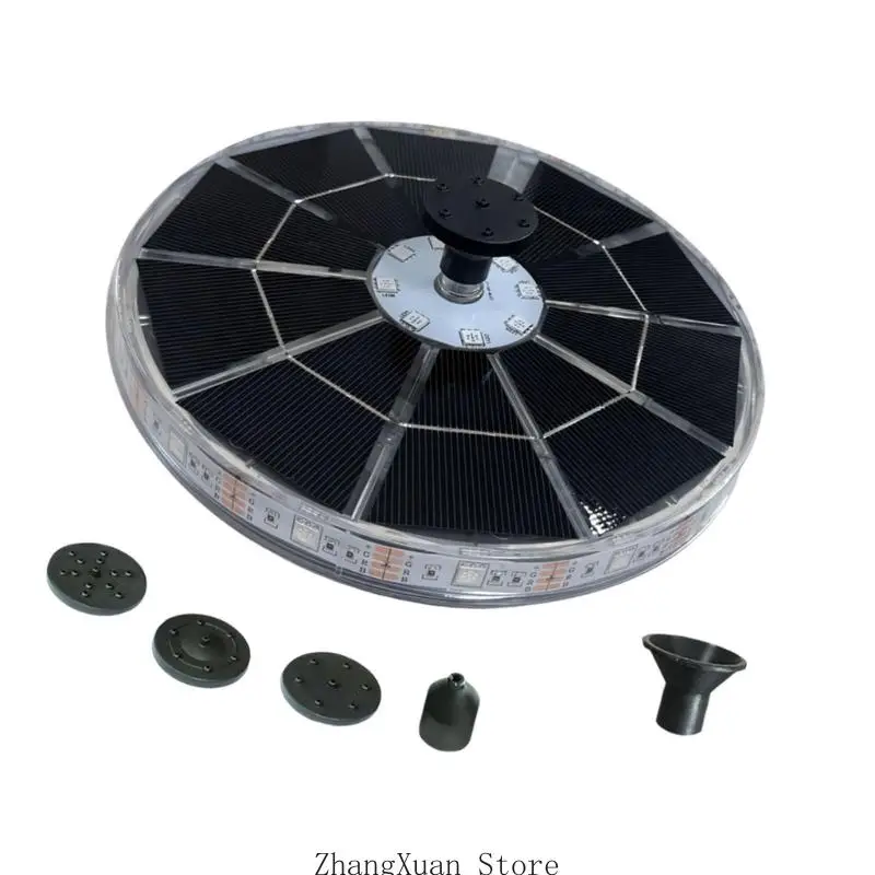 DIY-Solarwasserpumpen für Garten, Teich, Pool, solarbetriebene Springbrunnenpumpen mit 6 Düsen, Gartendekoration, 3 x – Detail 9