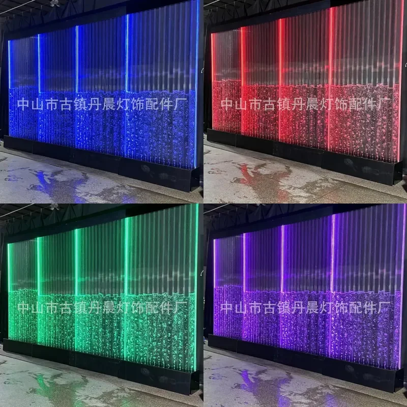 Acrylic Waterfall Wall Screen Luminous Flowing Curtain Partition for Restaurant Entrance Decor Wealth Ornament