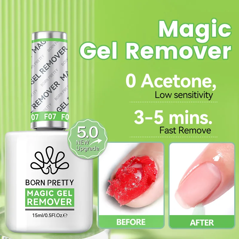 BORN PRETTY 15ml Magic Quick Remover Nagelgel Polish Set Nieuwe Upgrade Veiliger Sneller Gemakkelijker Nail Art Removal Tools Set Kits