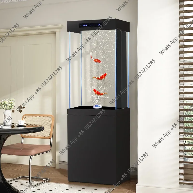 

M5 Fish Tank Living Room 2026 New Small Bottom Filter Oxygenation Integrated Ultra-white Glass Vertical Floor Ecological Goldfis