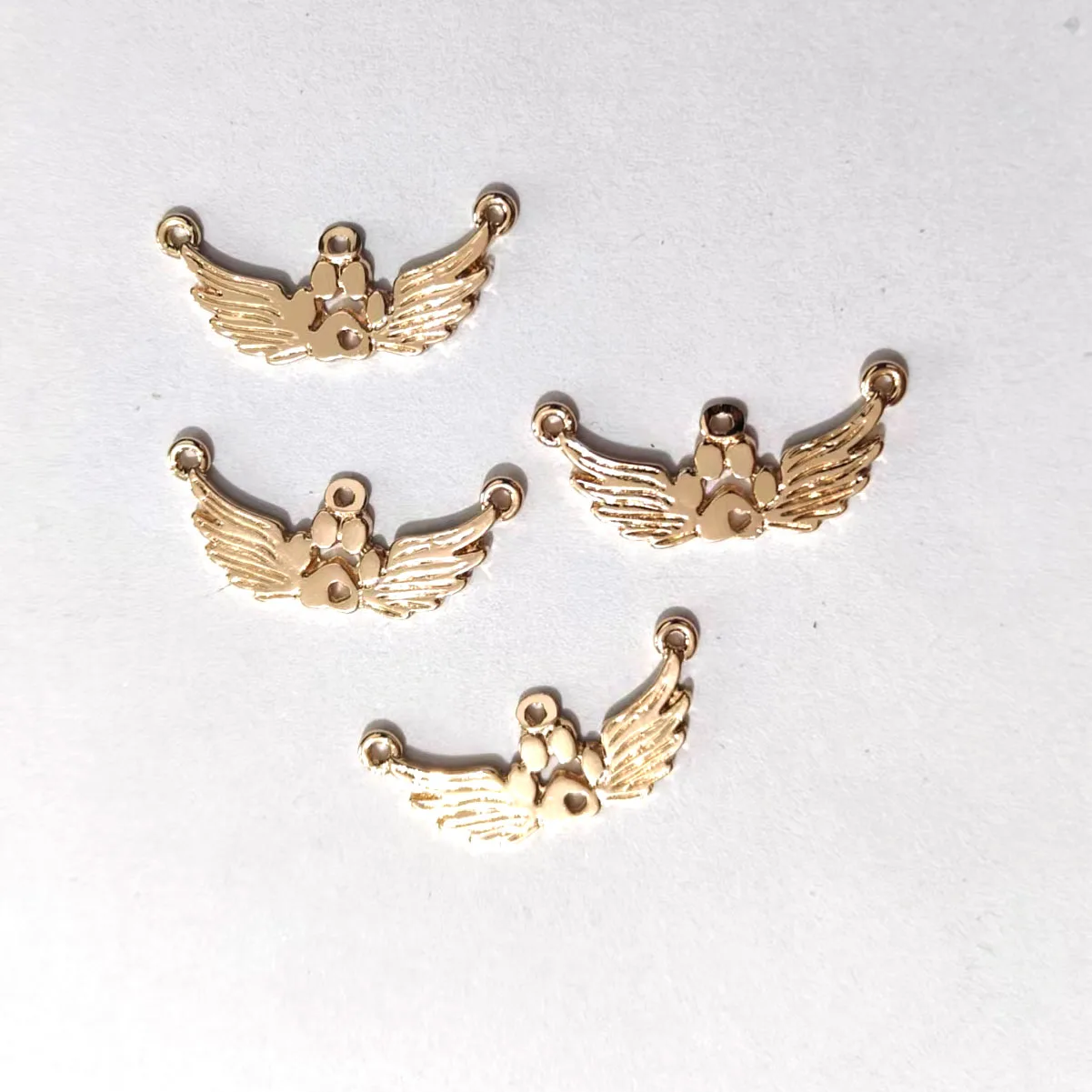 5pcs 35MM*15MM dog footprints wings charms for DIY