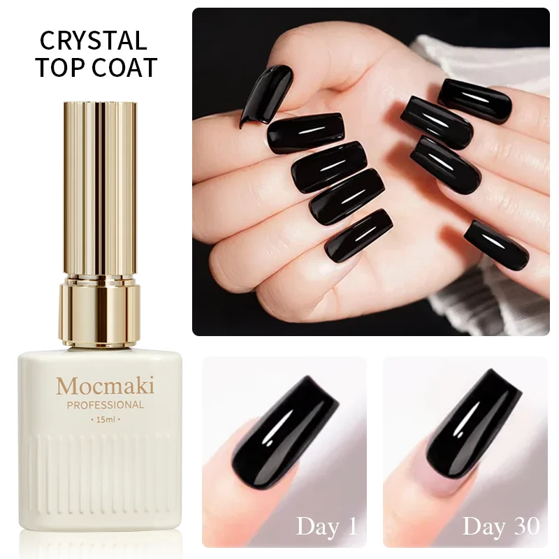 

Mocmaki HEMA Free 15ml Matte Acrylic Nail Polish Professional Base Coat for Nail Salon LED UV Cure Long Lasting New Crystal Coat