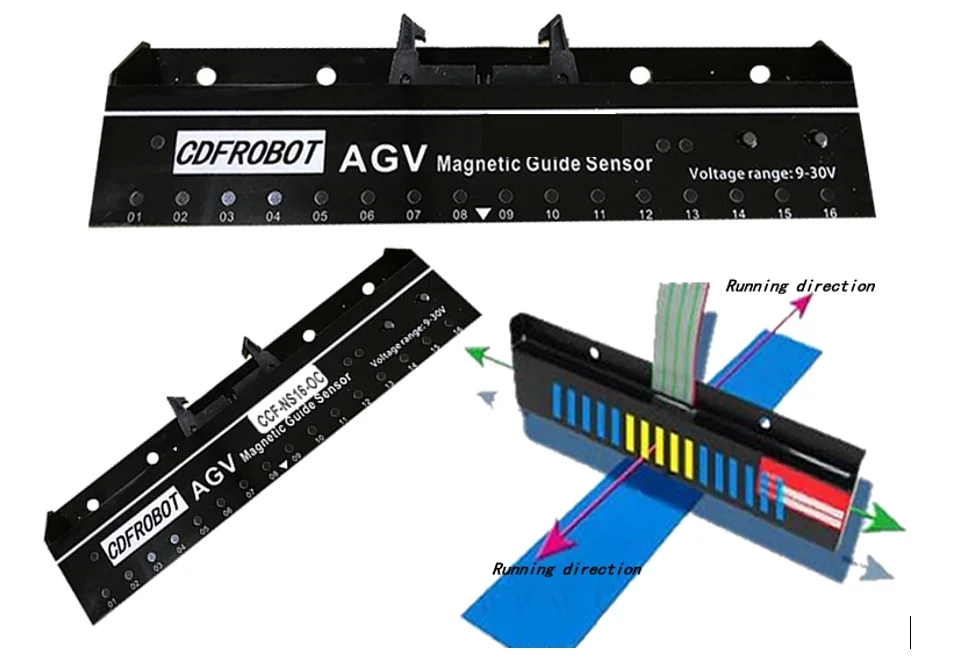 Magnetic Navigation Sensor AGV Trolley Meal Delivery Robot Special Ns Dual-purpose 16 Bit High Sensitivity Ccf-ns16-oc