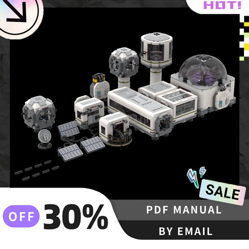 [2857PCS] Customized MOC XREA Research Outpost Creative Building Blocks Set STEM Toys DIY Construction Model Kit Birthday Gifts