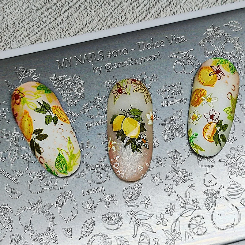 XMQ NAIL ART STAMPING PLATES ROSE IMAGE PLATE DAISY TEMPLATE FRUITE