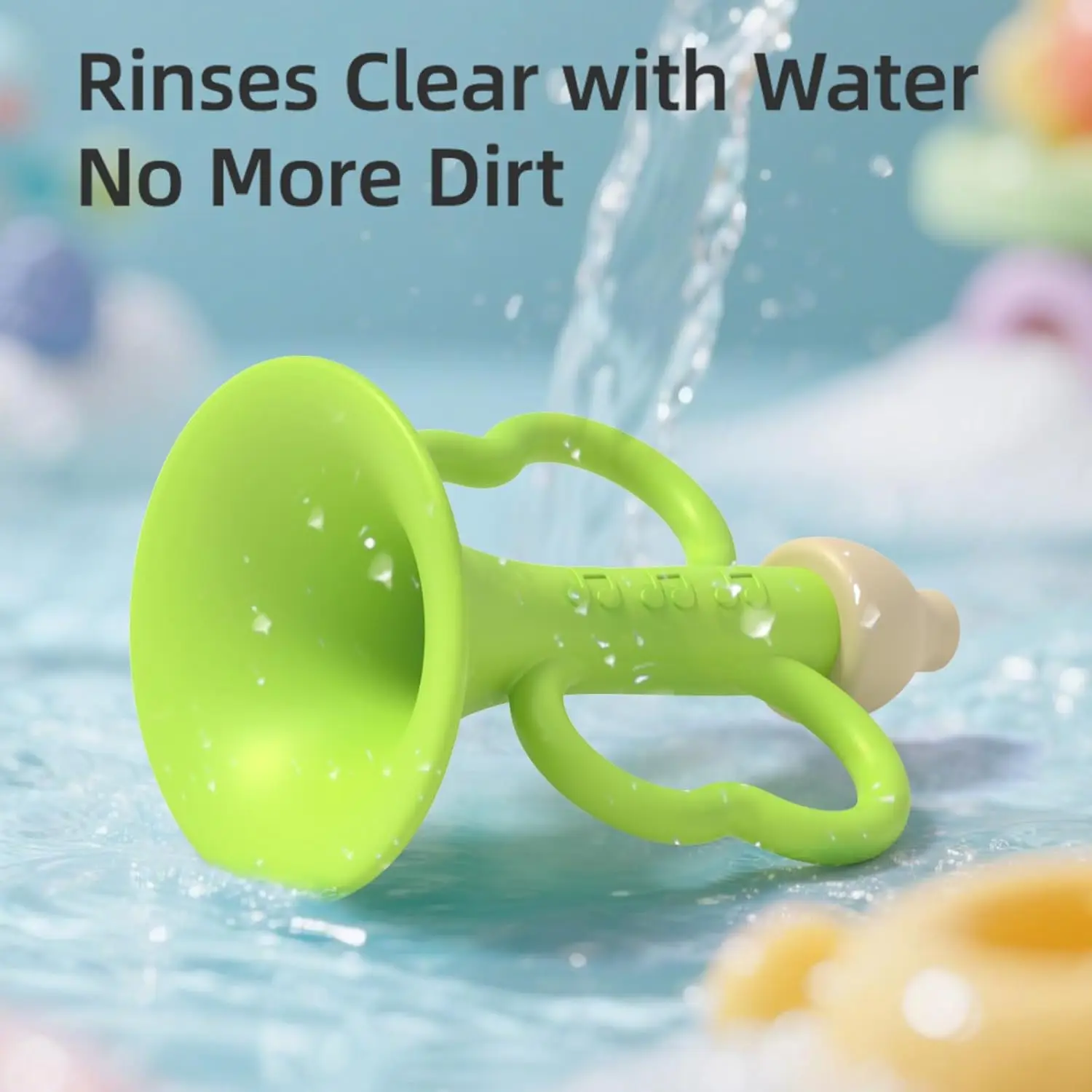 ของเล่นดนตรีเด็ก ของเล่นเสริมพัฒนาการเด็กเล็กตามแนวมอนเตสซอรี่ เครื่องดนตรีหลากสีสัน เกมดนตรีสำหรับเด็ก ทรัมเป็ต สีสุ่ม น่ารัก