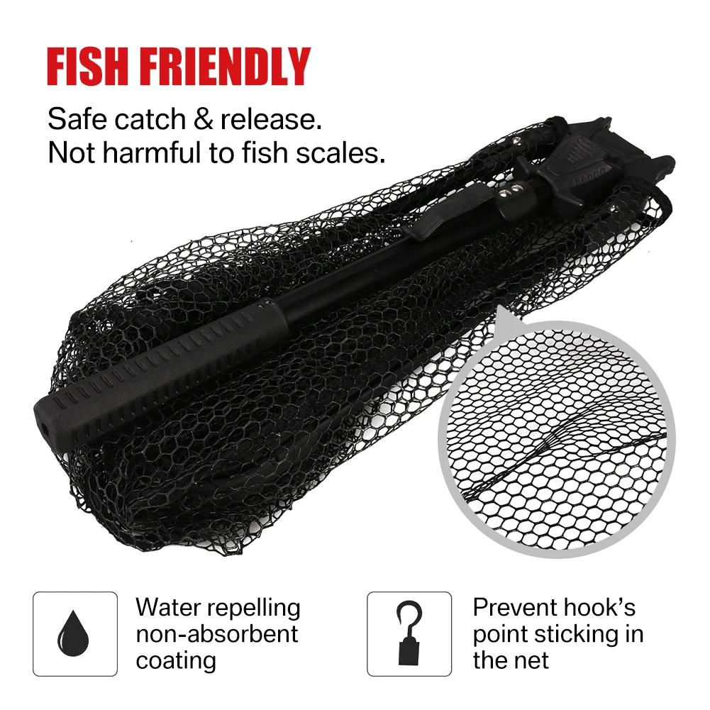 43-92CM Fishing Net with Telescopic Rod Handle Fishing Landing Net for  Kayak Salmon Catfish Trout Easy to Catch and Release - AliExpress 18