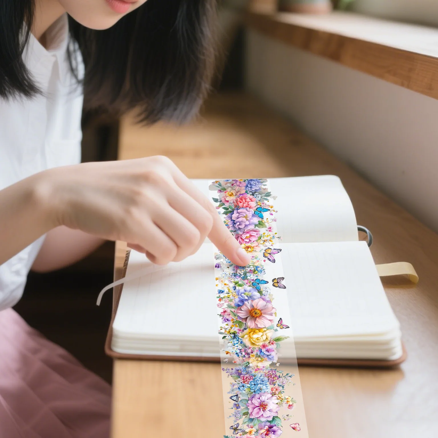 2 متر/لفة الملونة زهرة PET الشريط الزخرفية شريطٌ لاصق سكرابوكينغ ملصق مجلة القرطاسية الجمالية