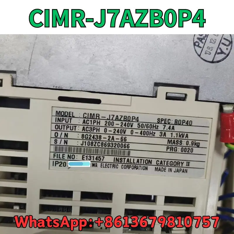 Used Frequency converter CIMR-J7AZB0P4 test OK Fast Shipping