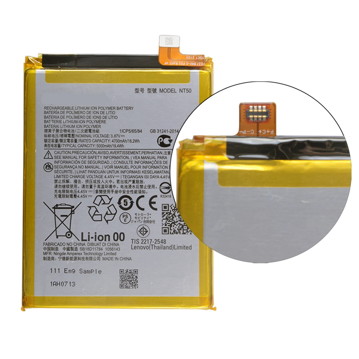 100% Original  NT50 5000mAh Battery For Motorola Moto EDGE 20 Lite/Fusion XT2139-1/2 Phone Batteries+Tools