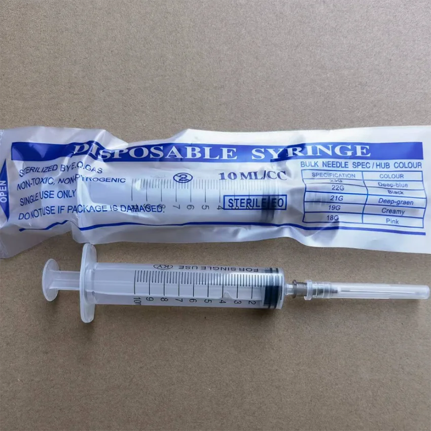 50 pcs 10ml individual packing disposable PVC sterile Syringes For Perfume injection Feeding medicine for child or pet
