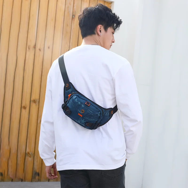 Torby crossbody VOLUNTEER dla mężczyzn 2023 z nadrukiem liter, lekkie, przenośne, uniwersalne torby na ramię z tkaniny Oxford 1518-20A — zdjęcie 5