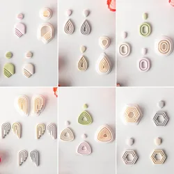 Irregular Pattern Series Raindrops/Triangle/Round/Trapezoid Unique Shaped Clay Cutting Molds Clay Molds For DIY Earrings Jewelry