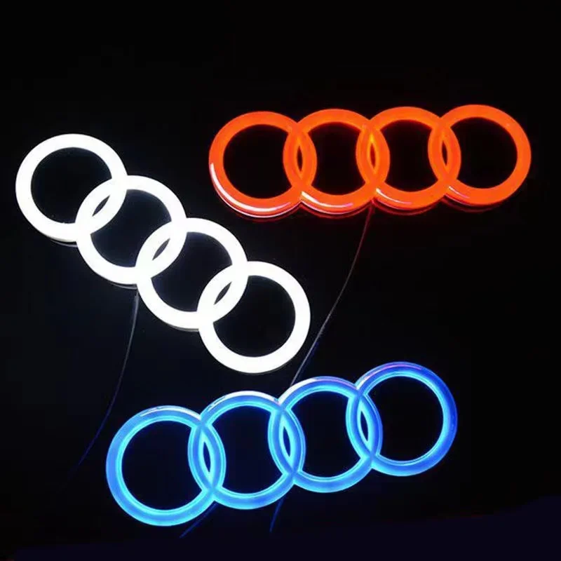 AUDI 4D refitted LED lamp car front  logo Light for AUDI A3 A4 A5 A6 A7 A8 S3 S4 S5 S6 S7 Q3 Q5 Q7 TT decoration accessories