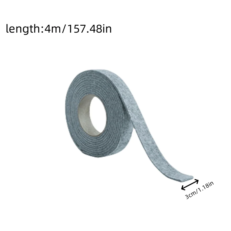 1PC 4/2M Self-Adhesive Felt Strip Door Windows Absorb Water Sealing Strip Soundproof Sliding DIY Furniture Leg Pad