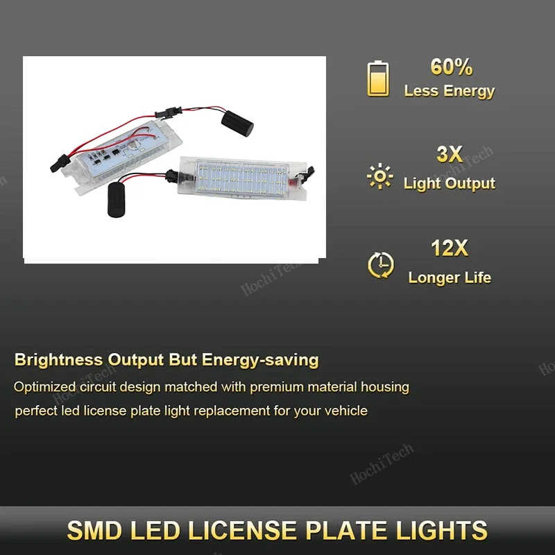 لأوبل فيكترا C أسترا J أسترا H زافيرا B شارة كورسا C كورسا D ميريفا A Tigra B 2 قطعة Canbus LED رقم لوحة ترخيص ضوء #3