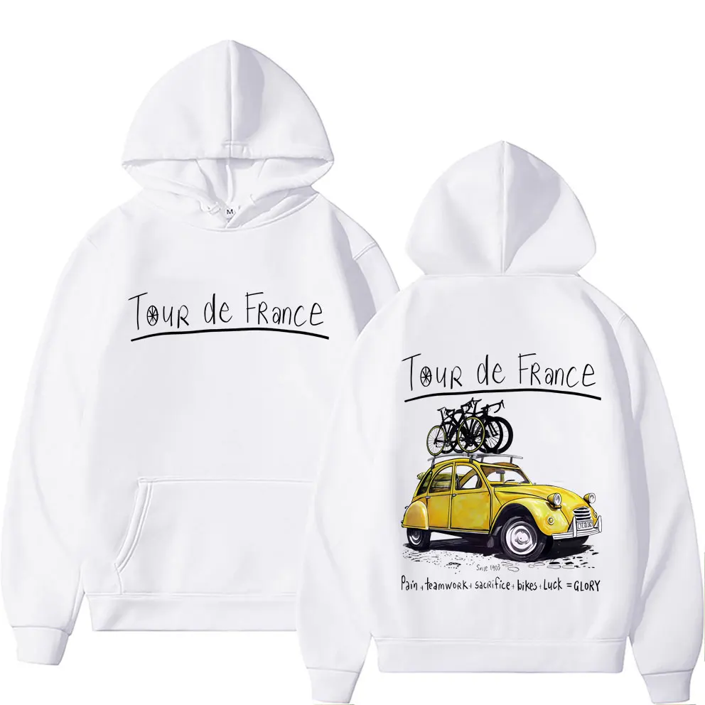 Estrada tripe moletom com capuz equitação bicicleta ciclismo moletom ao ar livre carro gráfico hoodies criativo bicicleta de estrada branco moda masculina streetwear