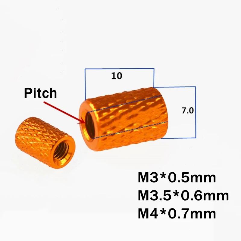 5pcs Aluminum Knurled Thumb Nut M3 M3.5 M4 6061 Aluminum Alloy Knurled Hand Nuts Hand Tighten Round Nuts for PFV RC Model