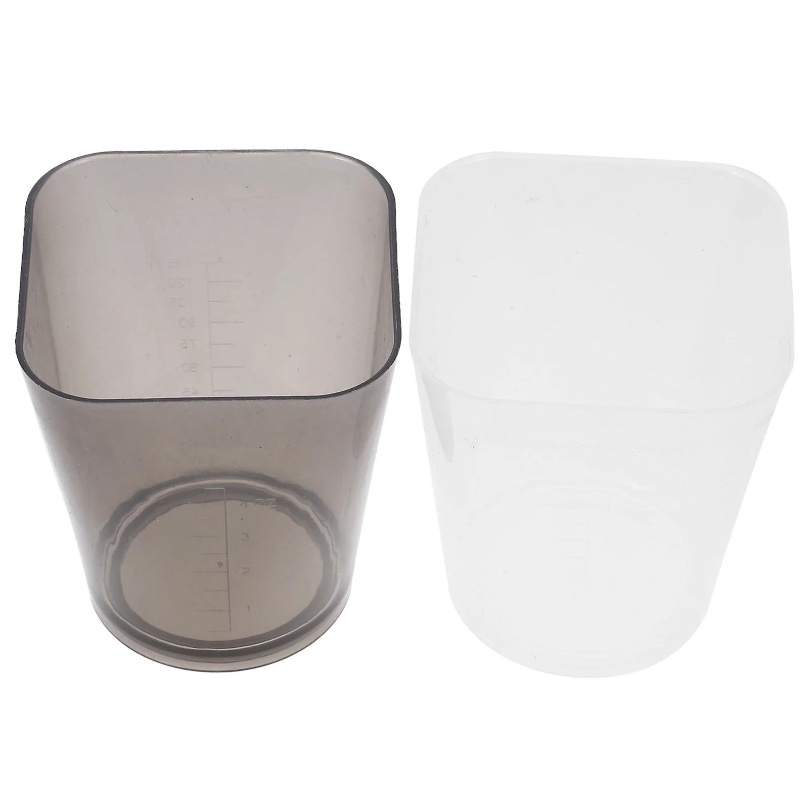 

2 pcs Translucent Plastic Measuring Cups Thickened Lightweight Square Mouth Easy-Cleaning Kitchen Baking Pitcher For