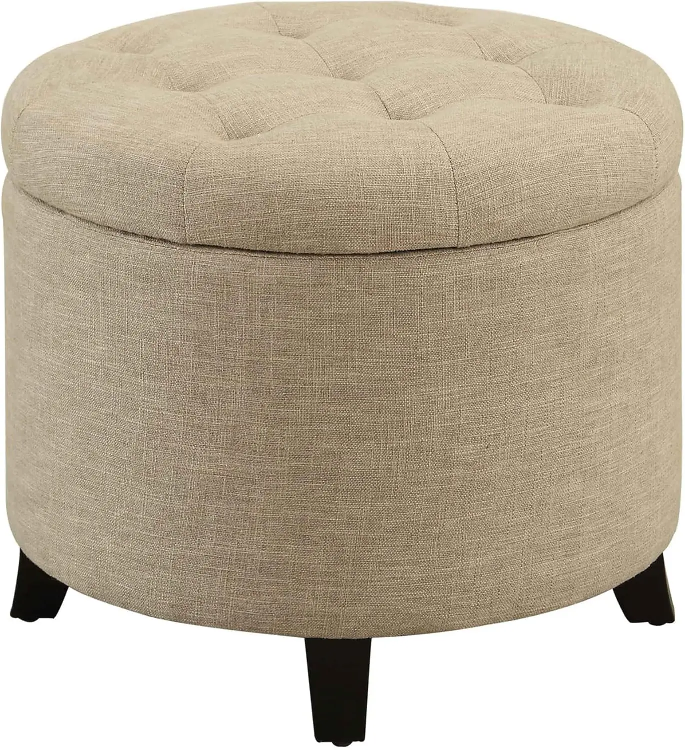 Convenience Concepts Designs4Comfort Storage Ottoman, Tan Fabric