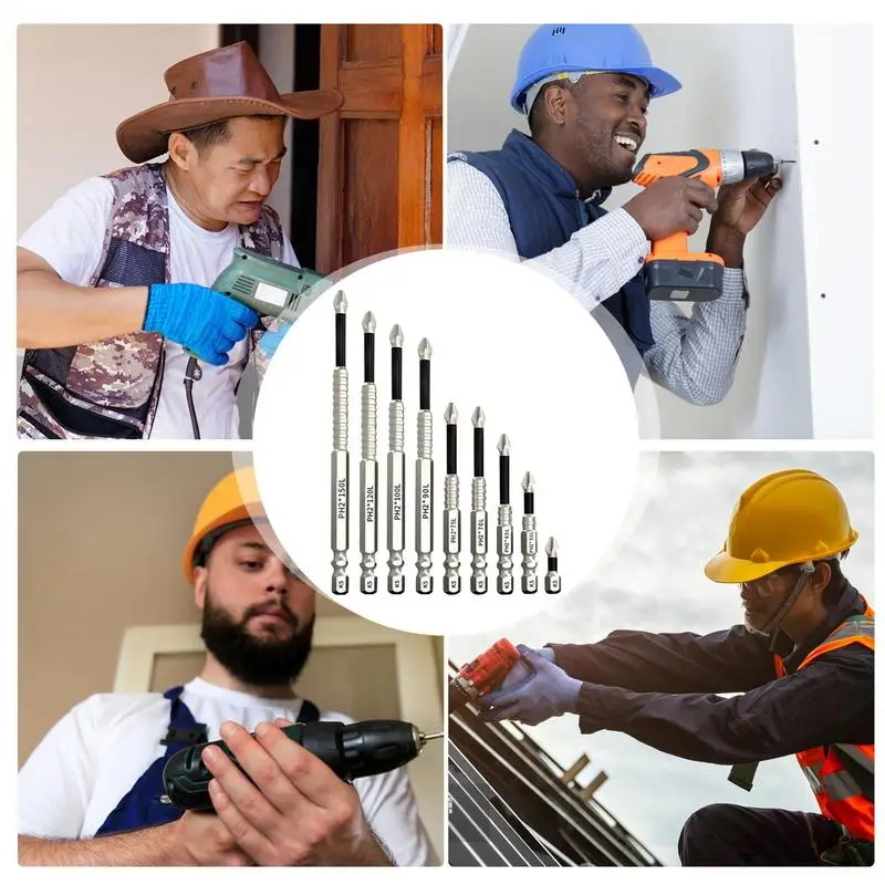 Magnetic Screwdriver Set Universal Non Slip Adsorbable Electric Screwdriver Set Magnetic Drill Bit Set for Electric Screwdrivers