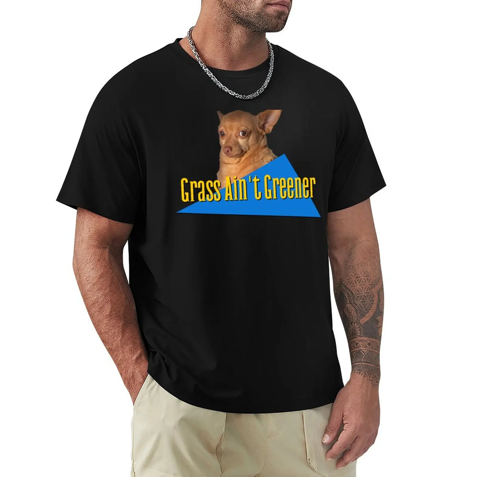 Grass Ain't Greener Mouse T-Shirt Plus Size Short Sleeve T-Shirt