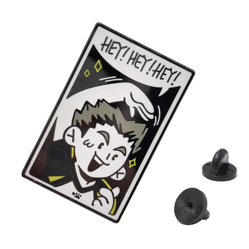 أنيمي هايكيو!! شارة معدنية كورو تتسورو بوكوتو كوتارو دبابيس مانغا دبابيس لحقيبة الظهر الملابس التلبيب ACG ديكور تأثيري #5