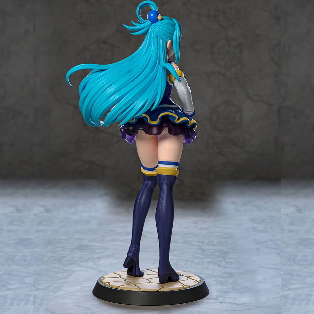 1:24 Kawaii zerama Aqua NSFW 3d gambar cetak Model Resin belum dicat figur Model Kit miniatur garasi Gk Kit Diy belum dirakit mainan