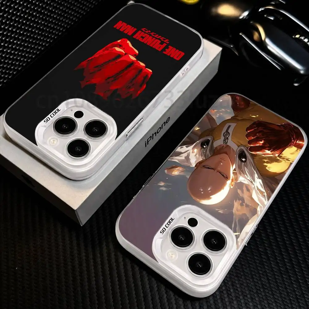 

O-One P-Punch Anime Man Phone Case For iPhone 17 Pro 16 Plus 15 14 13 17 Air 12 ProMax 11 Max Unique Luxury Phone Cover Funda