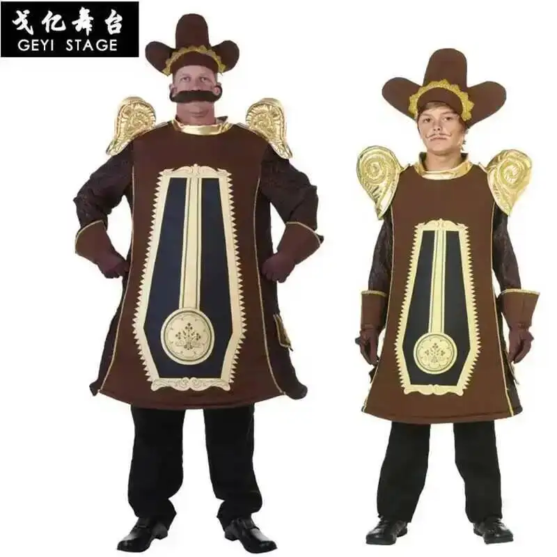 Alarm Cosplay Stage Clothes Clock Beauty and the Beast Performance Halloween Carnival Party Props For Adult Men Women