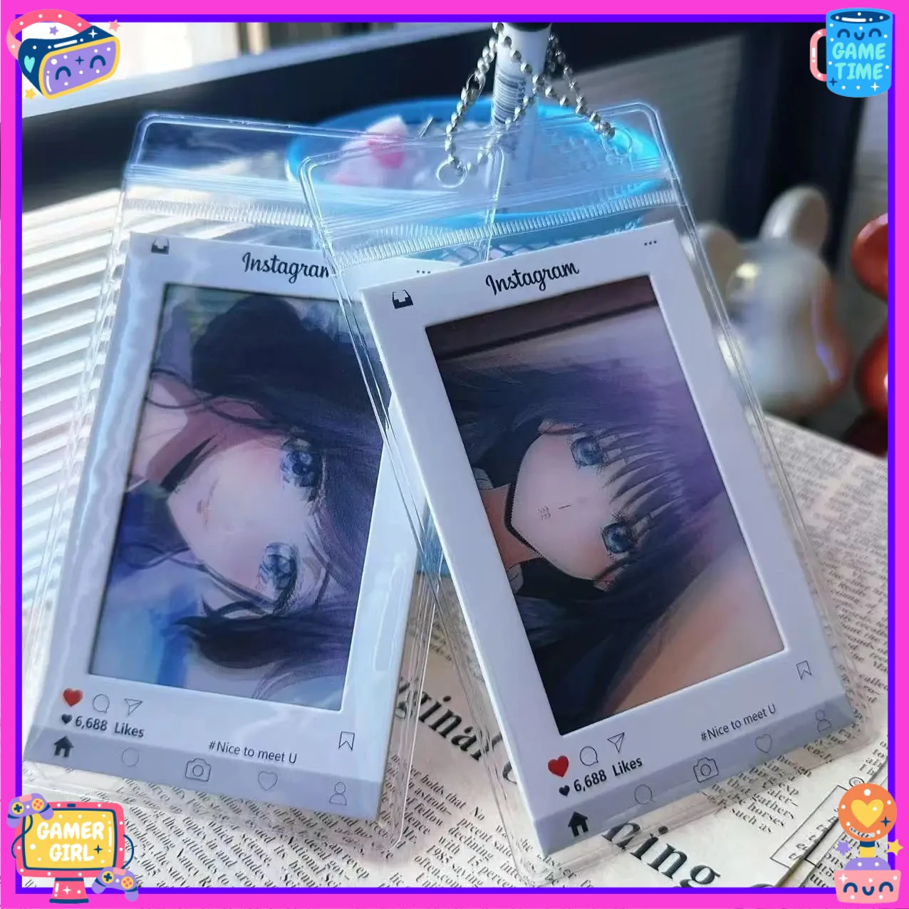 2025 New Lycoris Recoil Rin & Koharu Changeable Dynamic Lenticular Card - Backpack Pendant Collectible Small Gift Birthday/Xmas