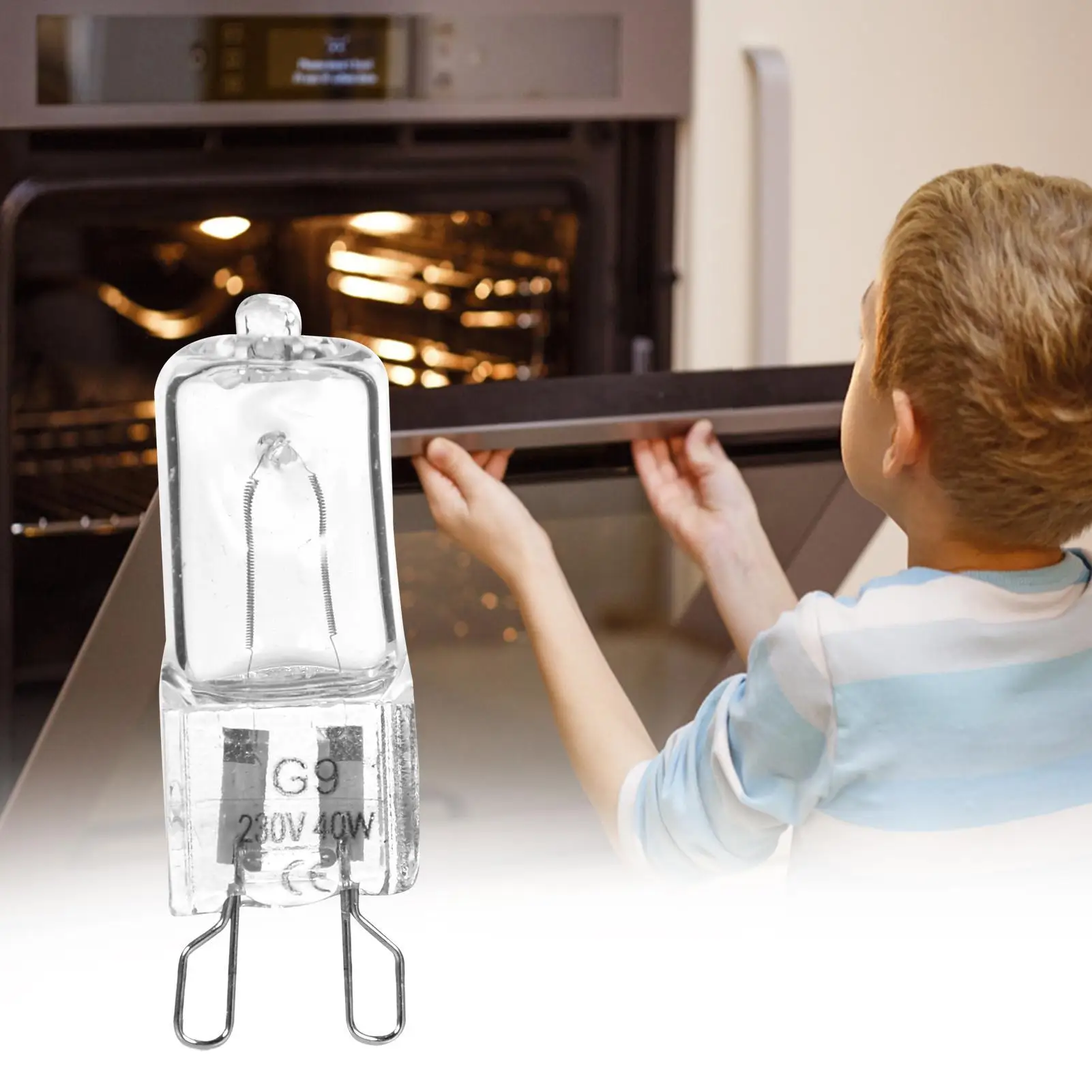 Replacement Oven Lamp Stove Light Bulb 40W 350 Candelas 500C High Temperature Halogen Light Bulb Lamp for Kitchen Baking Cooking