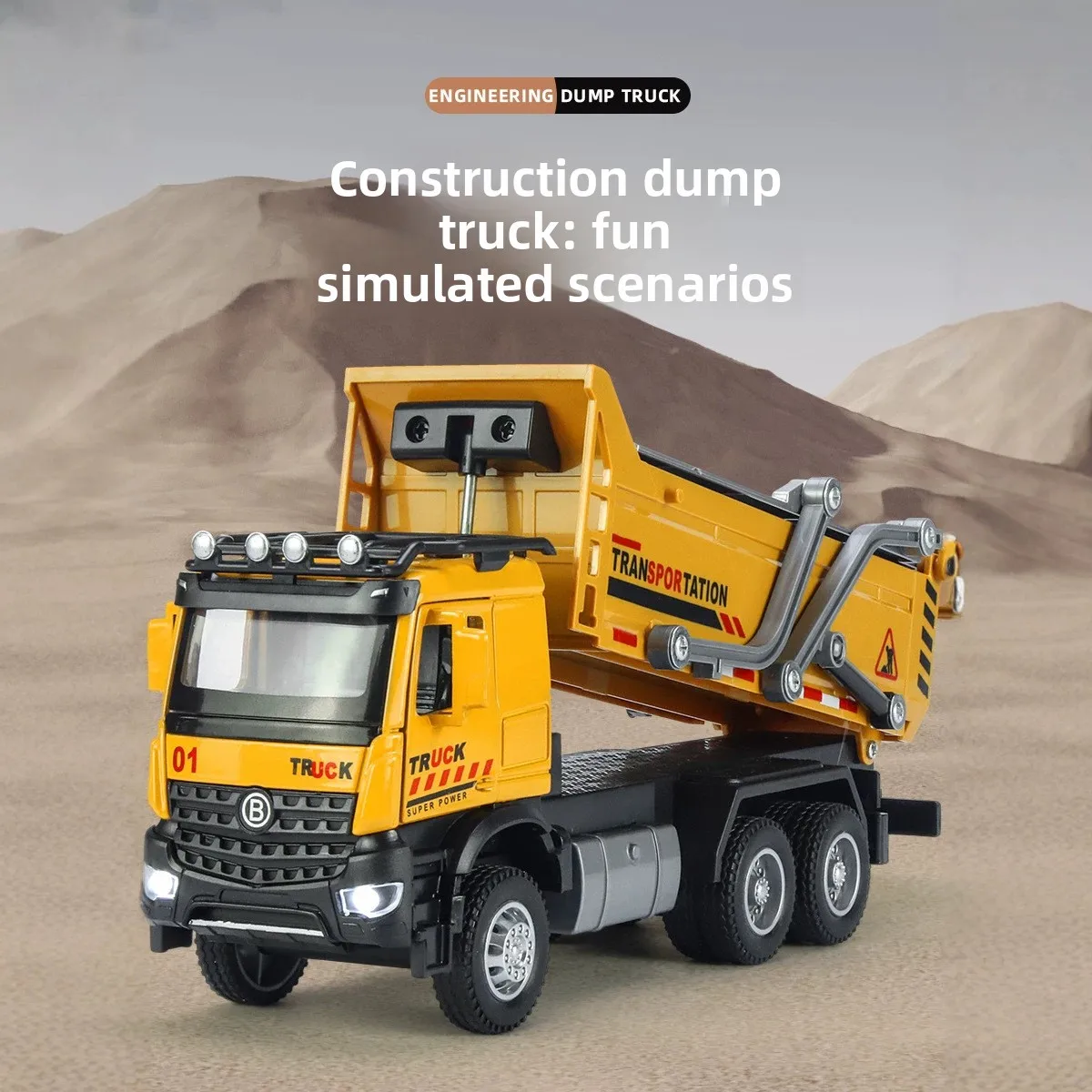 

1:32 Engineering Dump Truck Alloy Car Model Toy Gift Diecast Alloy Car Model Collectible
