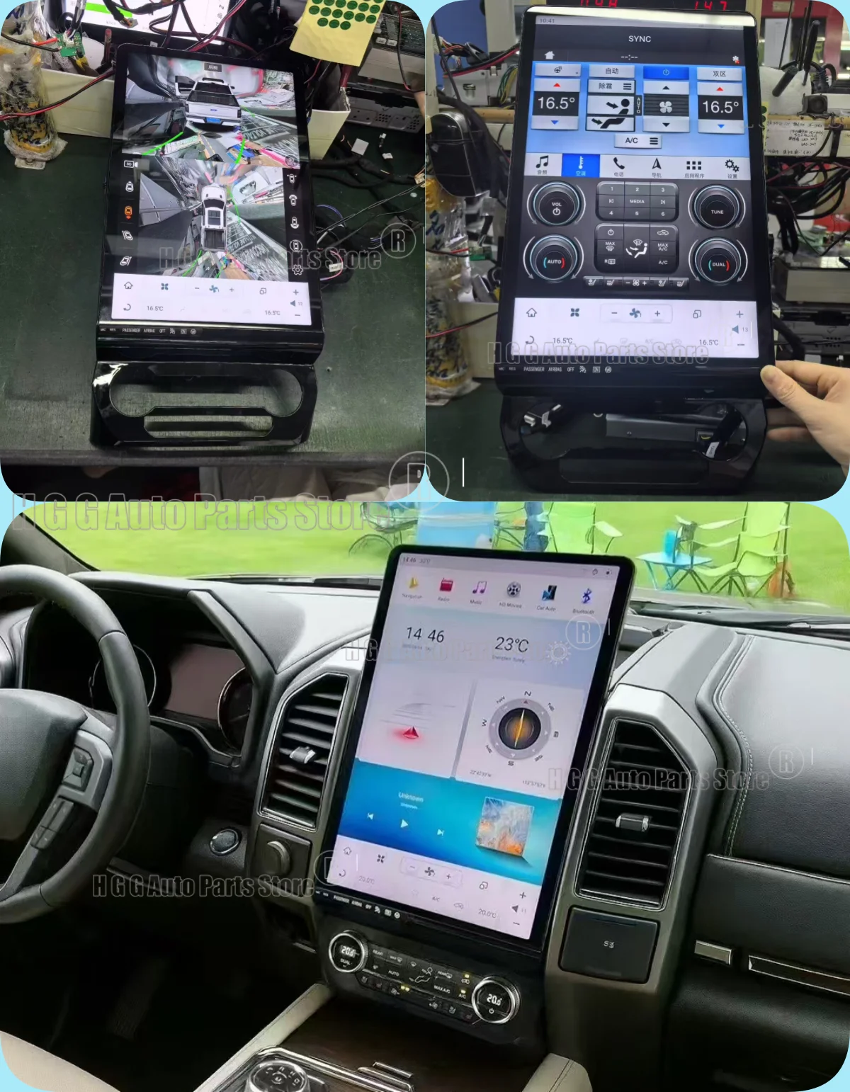 

Мультимедийный проигрыватель Android 14 Auto Carplay 16.8 дюймов для Ford Expedition 2018-2021, автомобильная магнитола с GPS-навигацией, головное устройство с 360 DSP