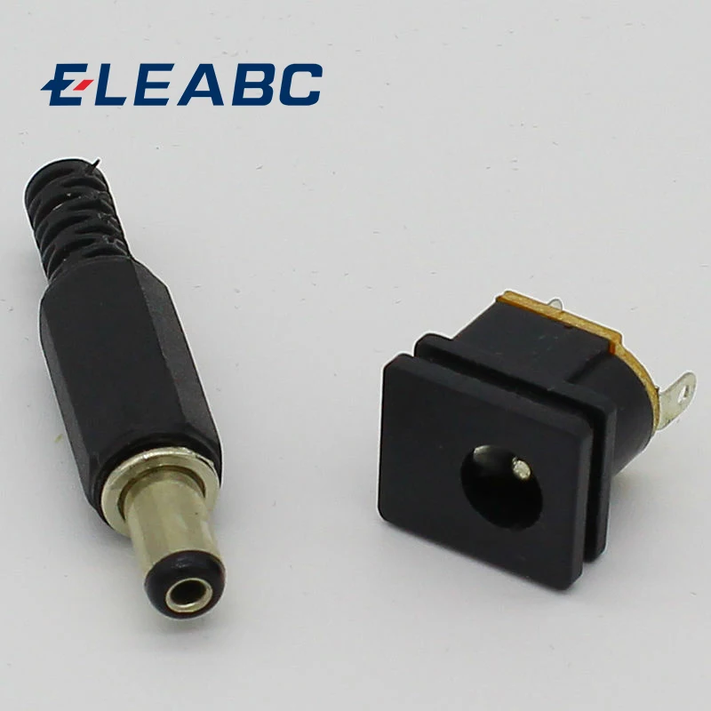 5.5X2.1mm DC Power Female Plug Jack + Male Plug Jack Socket Adapter