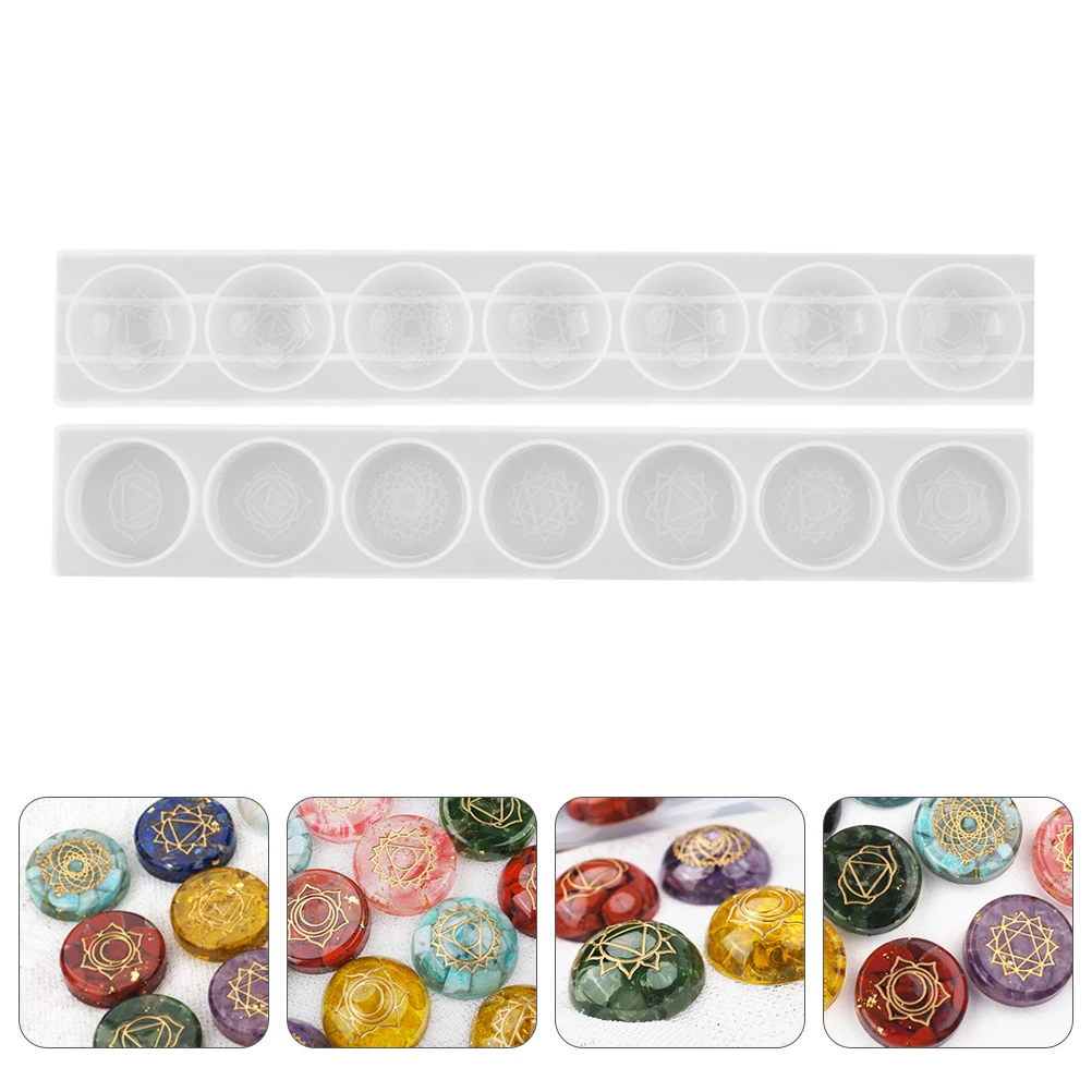 

2PCS Dropping Molds Semi Circle Silicone Chakra DIY Epoxy Resin Jewelry Accessories Epoxy Mould Making Supplies
