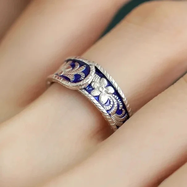 Sam Panda Ringe aus 925er-Sterlingsilber für Damen und Herren, edler Schmuck, verstellbarer Ring in offener Flügelform, für Party, Geburtstag, Geschenk