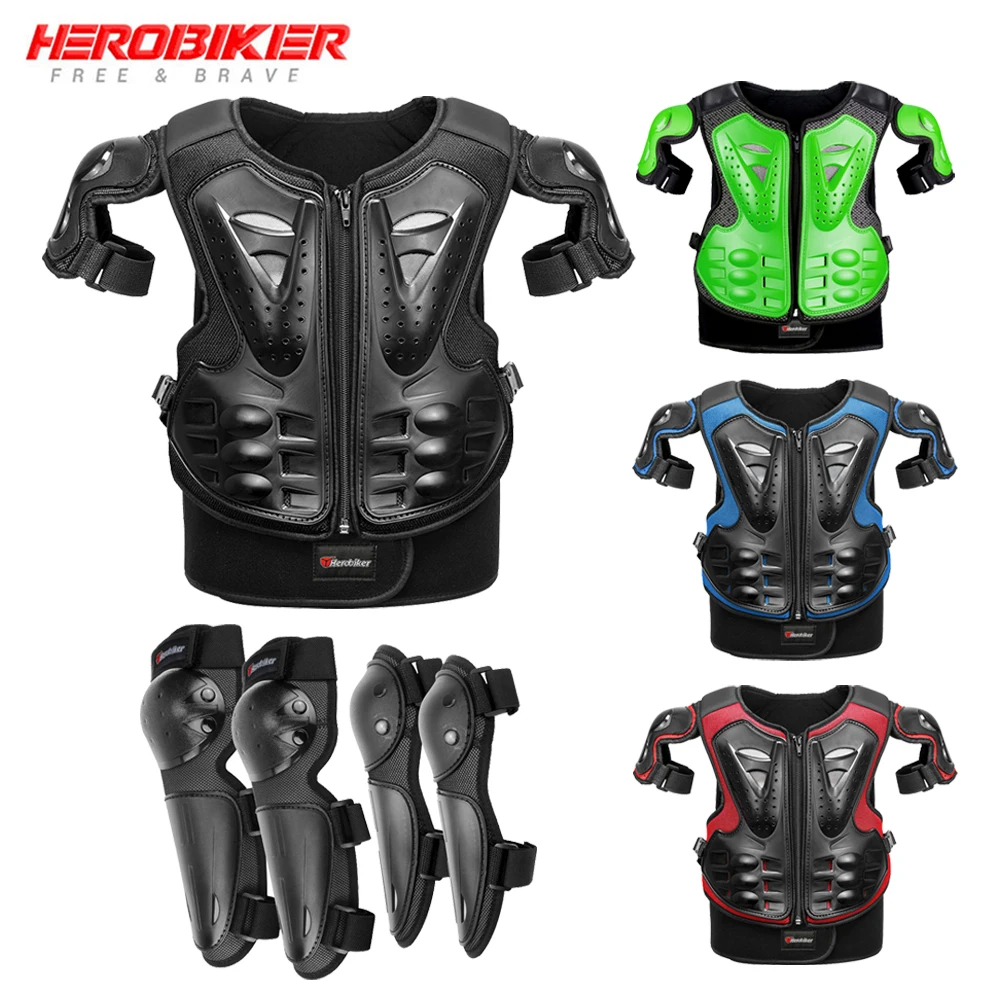 

Детская мотоциклетная броня, защитное снаряжение для экстремальных видов спорта на открытом воздухе, накладка для верховой езды, наколенник, налокотник, полный набор защитного снаряжения