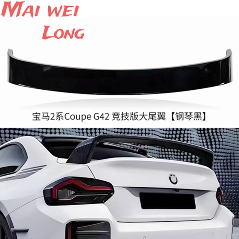 

For BMW New 2 Series G42 M235i M240i 2022-2023 Coupe 2 Door Gloss Black Car Rear Trunk Lid Spoiler Wing Decklid Splitter Lip Kit