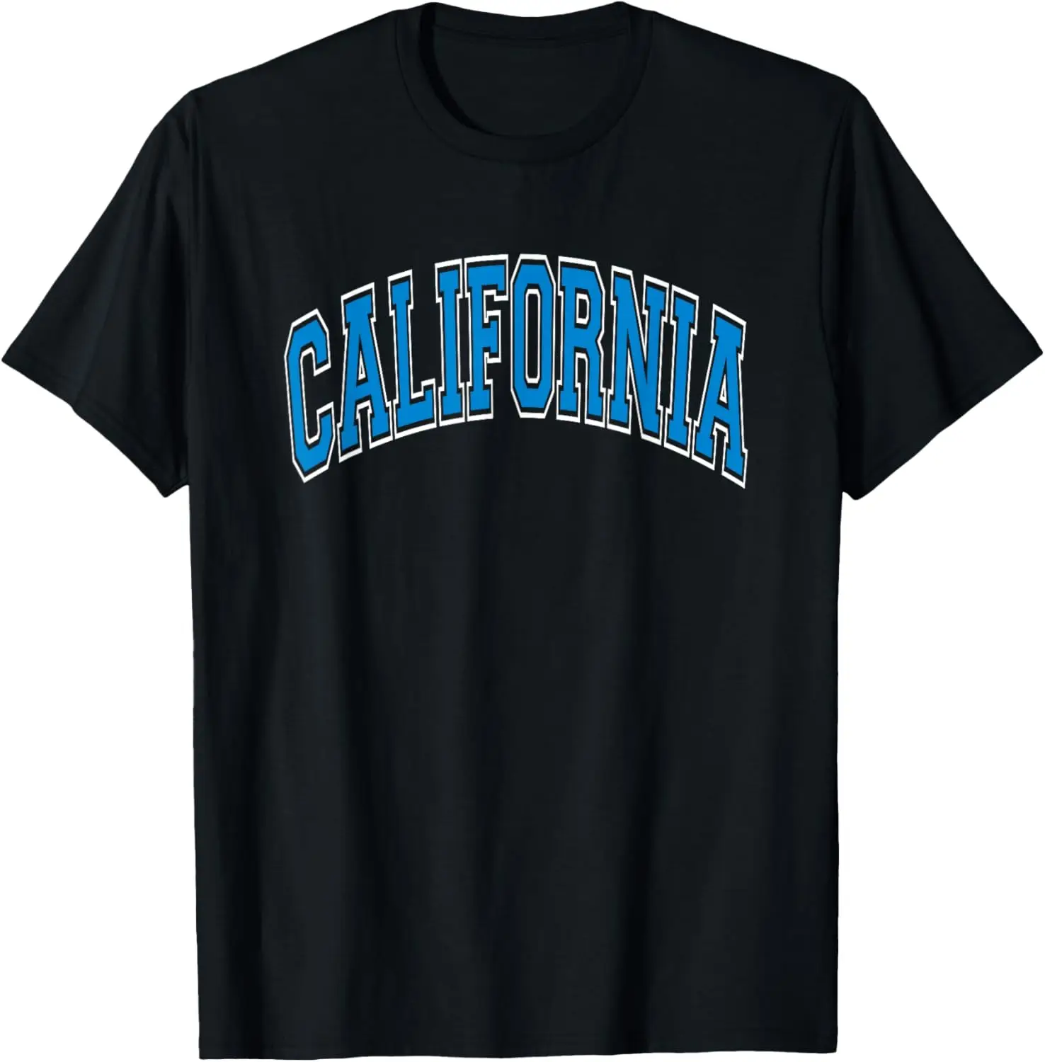 California Arched Blue Text T-Shirt